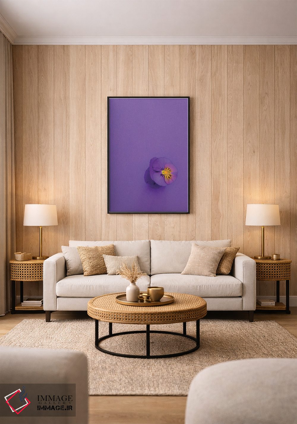 تابلو دکوراتیو بنفشه اسطوخودوسی اثر اینکادو - D1B