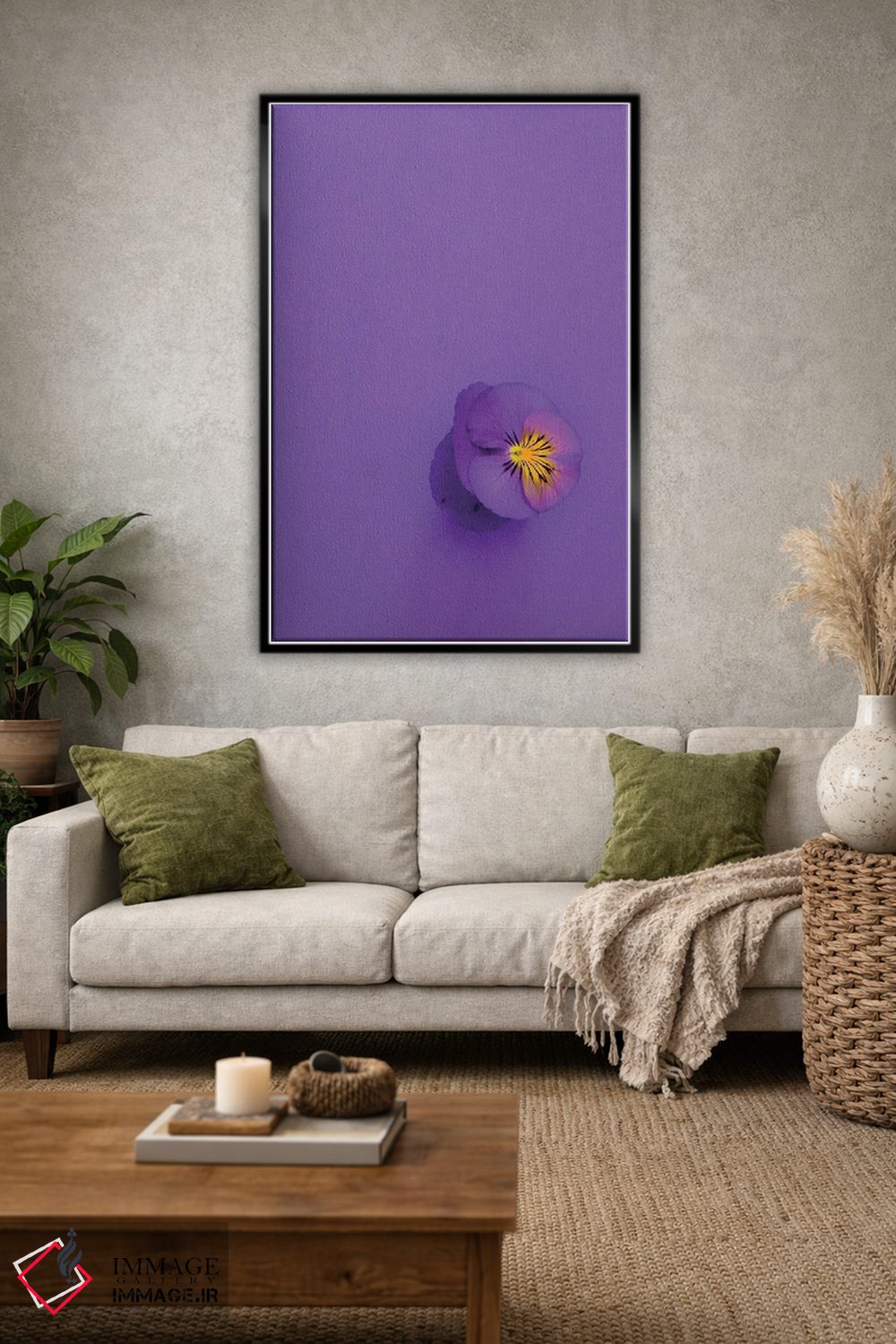 تابلو دکوراتیو بنفشه اسطوخودوسی اثر اینکادو - D2B