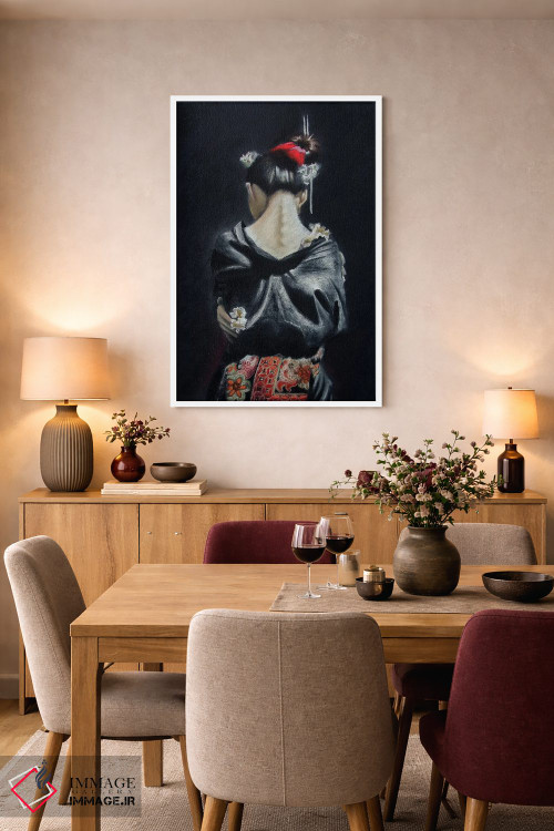 تابلو دکوراتیو دختر ژاپنی اثر اینا مدودوا - D6W