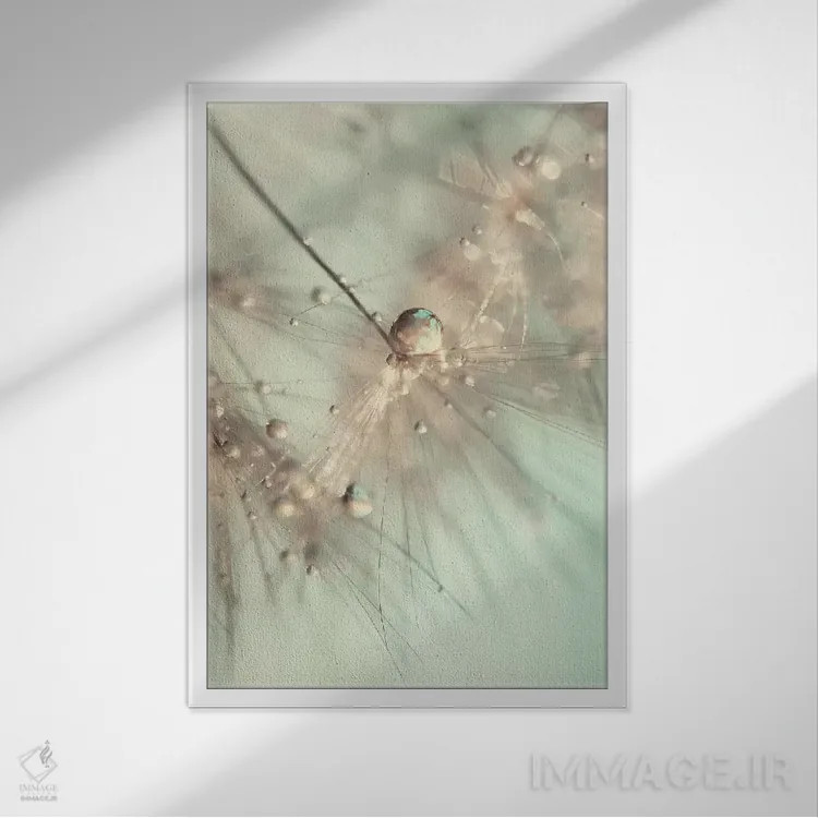 تابلو دکوراتیو درخشش صبحگاهی اثر اینگرید بدوز - نمای قابدار سفید