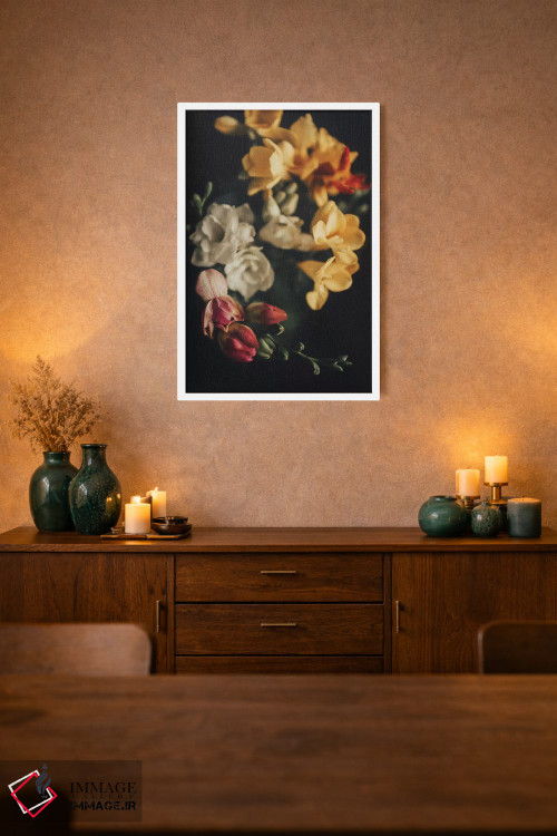 تابلو دکوراتیو دسته گل بهاری اثر اینگرید بدوز - D1W