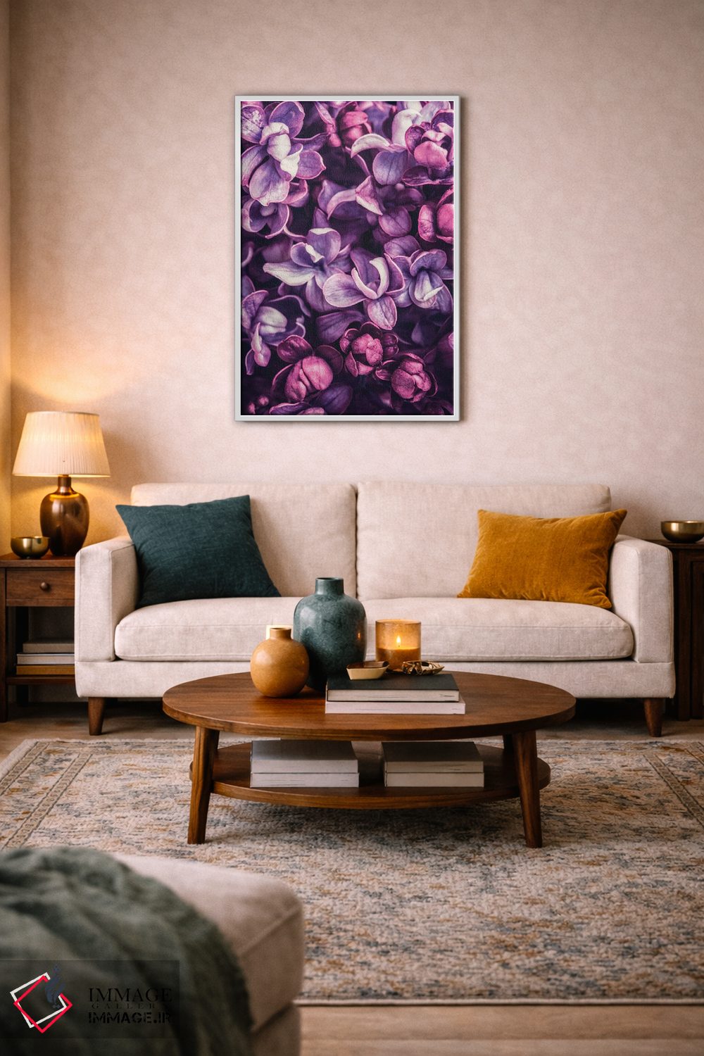 تابلو دکوراتیو سایه های ارغوانی اثر اینکادو - D3W