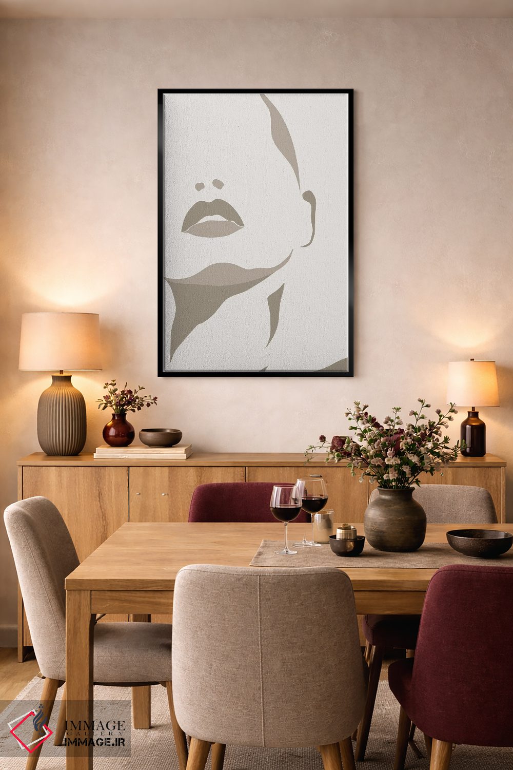 تابلو مینیمال زن مغرور اثر اینکادو - D5B