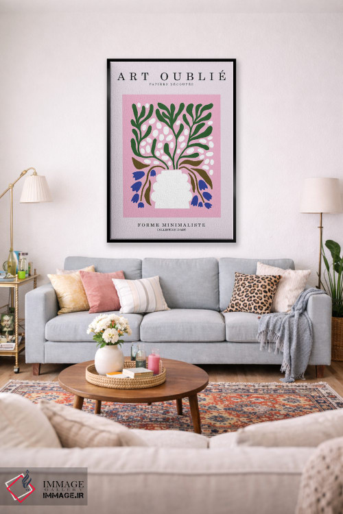 تابلو مدرن گل های پری وینکل اثر اینکادو - D1B