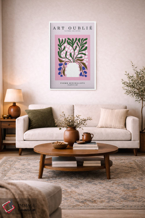 تابلو مدرن گل های پری وینکل اثر اینکادو - D2W