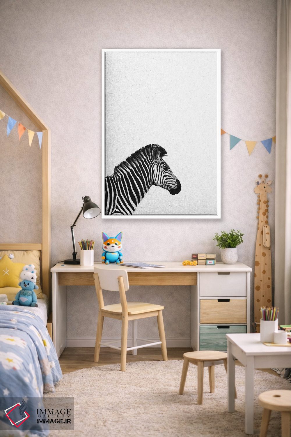 تابلو دکوراتیو گورخر II اثر اینکادو - D1W