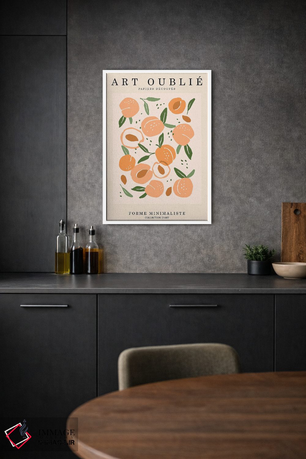 تابلو مدرن الگوی هلویی اثر اینکادو - D1W