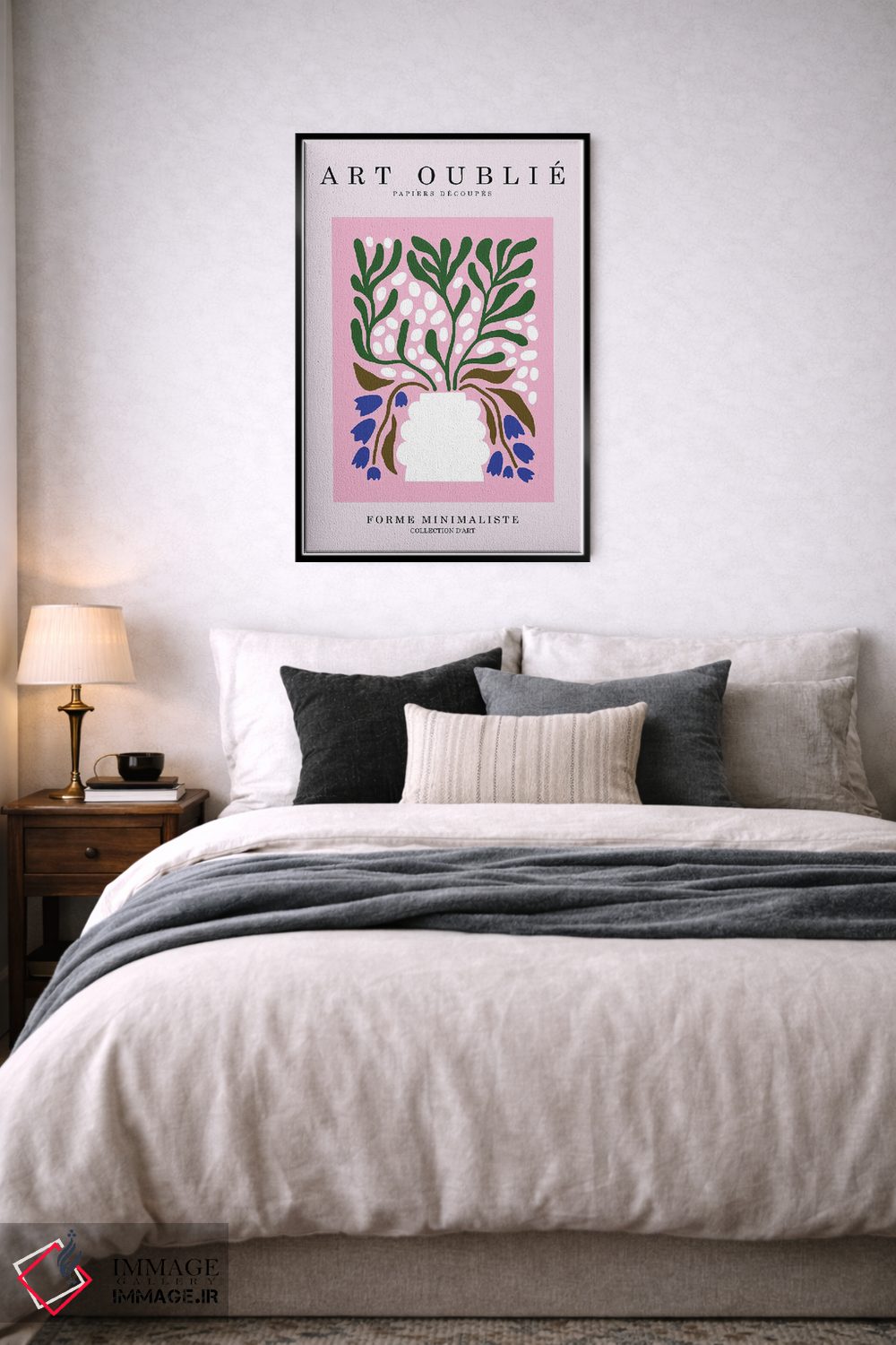 تابلو مدرن گل های پری وینکل اثر اینکادو - D5B