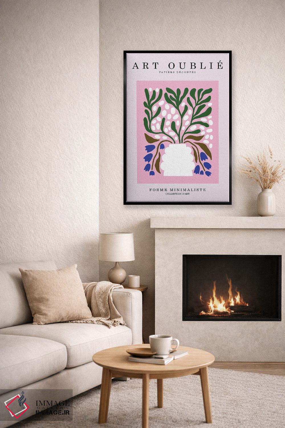 تابلو مدرن گل های پری وینکل اثر اینکادو - D6B