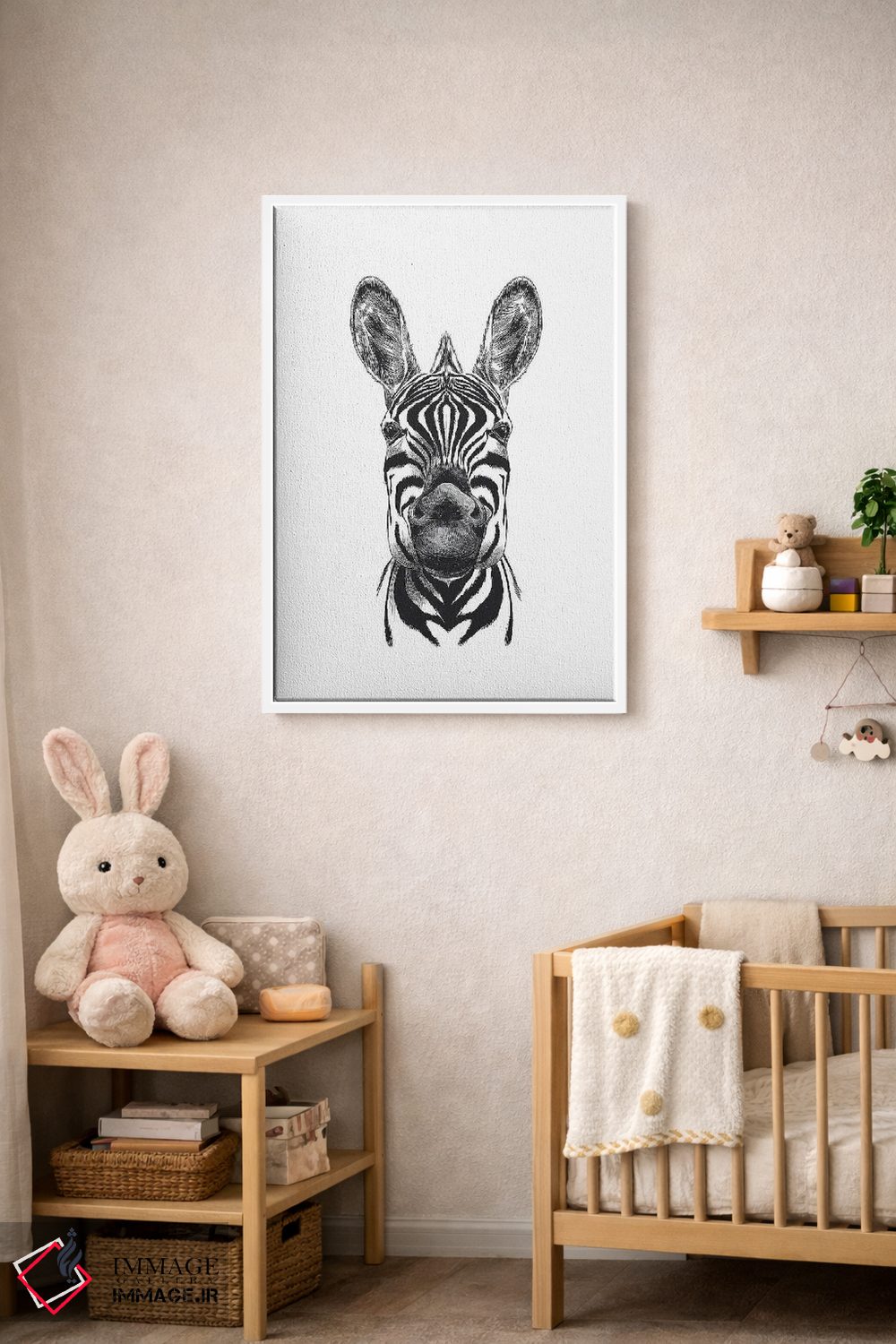 تابلو دکوراتیو تصویرسازی گورخر اثر اینکادو - D4W