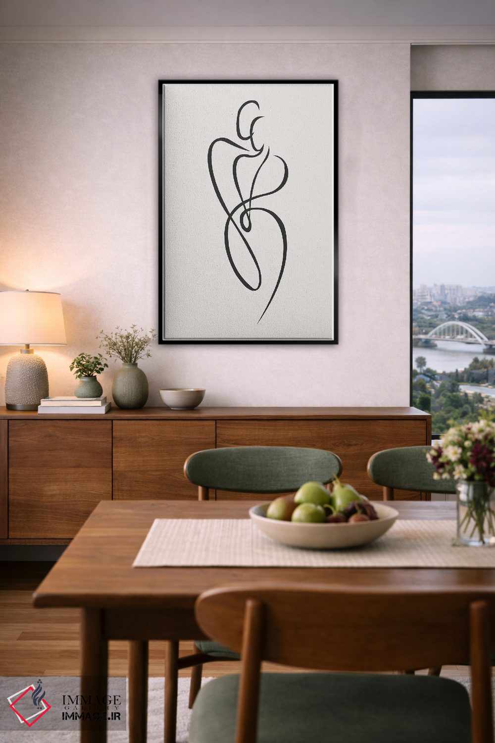 تابلو مینیمال پشت هر مرد قوی اثر اینکادو - D6B