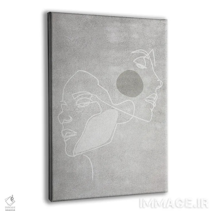 تابلو مینیمال دو چهره اثر اینکادو - نمای پرسپکتیو محصول