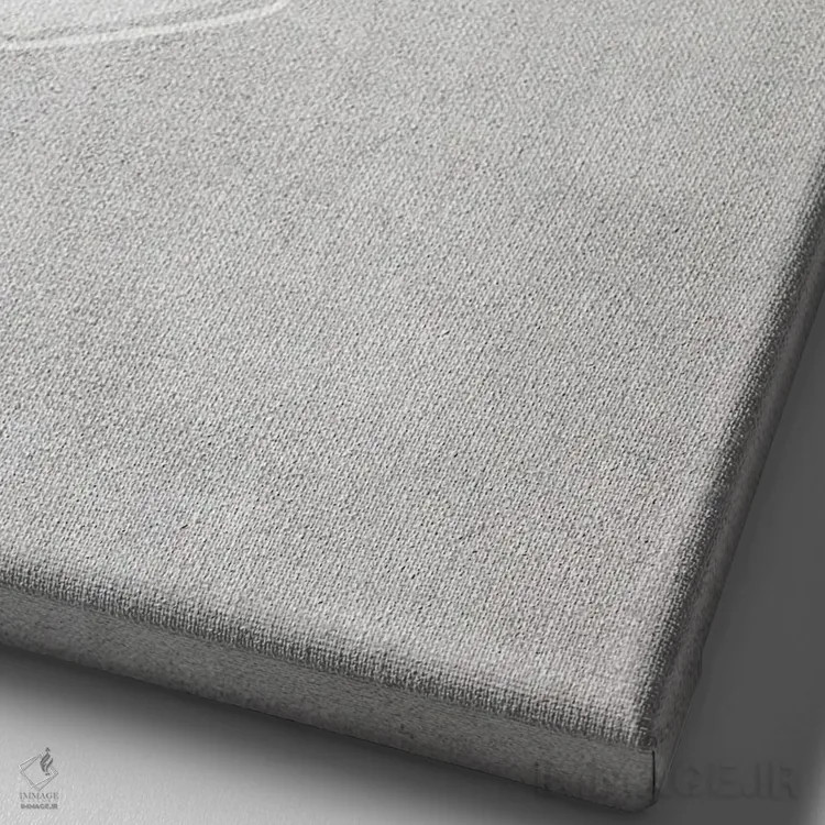 تابلو مینیمال دو چهره اثر اینکادو - نمای نزدیک بافت بوم