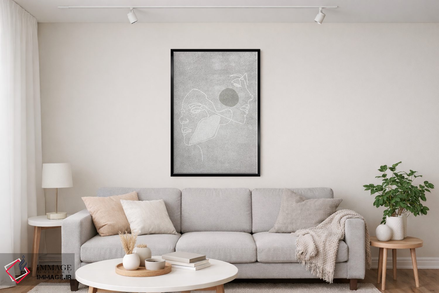 تابلو مینیمال دو چهره اثر اینکادو - D3B