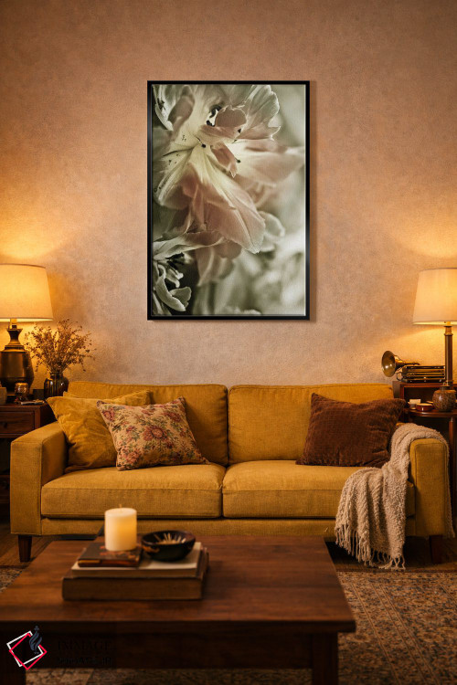 تابلو مدرن سوسن سفید استارگیزر II اثر اینکادو - D4B