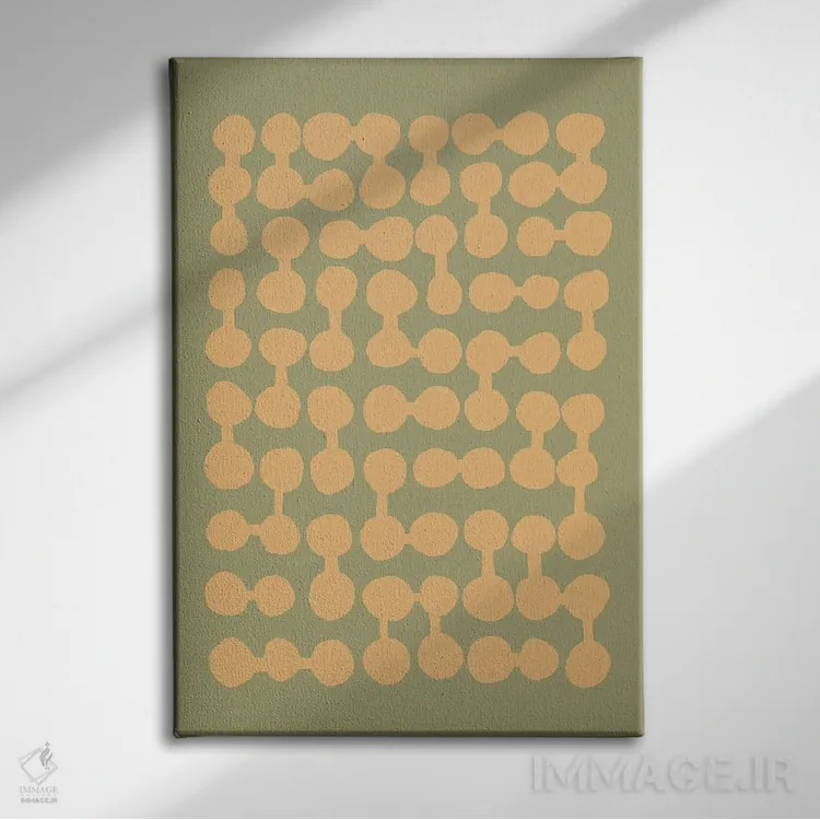 تابلو مینیمال نقاط متصل اثر اینکادو - نمای روبهرو روی دیوار