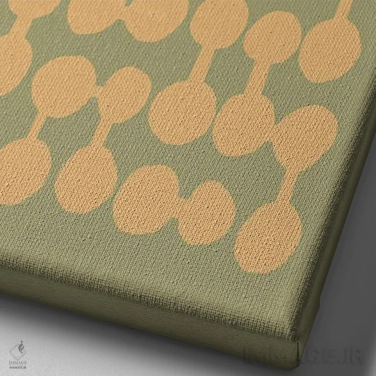 تابلو مینیمال نقاط متصل اثر اینکادو - نمای نزدیک بافت بوم