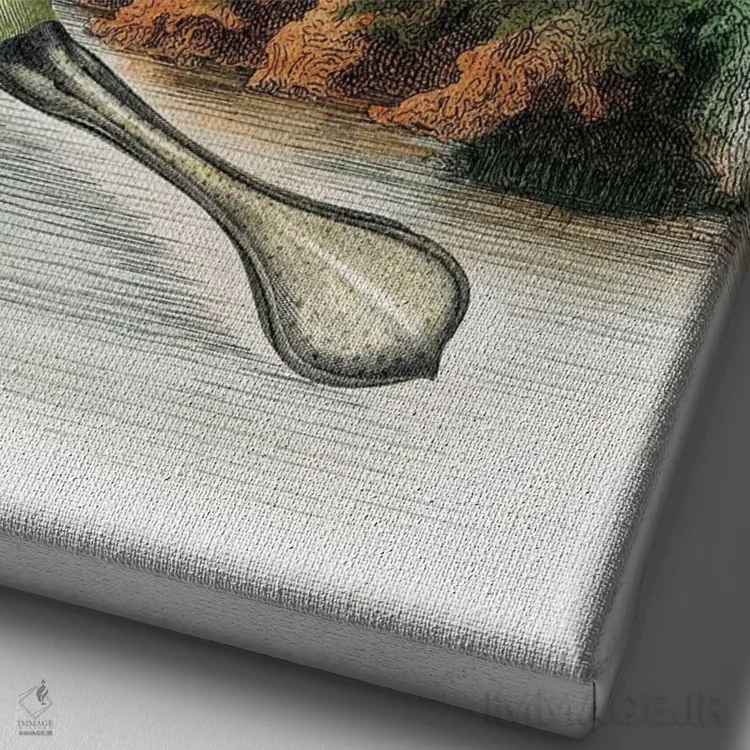 تابلو دکوراتیو کفچه نوک اثر اینکادو - نمای نزدیک بافت بوم