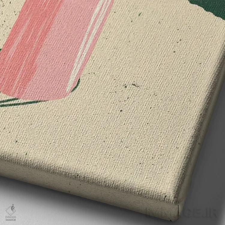 تابلو دکوراتیو گلدان گلدار اثر اینکادو - نمای نزدیک بافت بوم