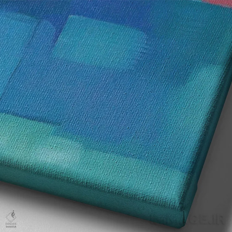 تابلو انتزاعی شکوفایی II اثر اینکادو - نمای نزدیک بافت بوم