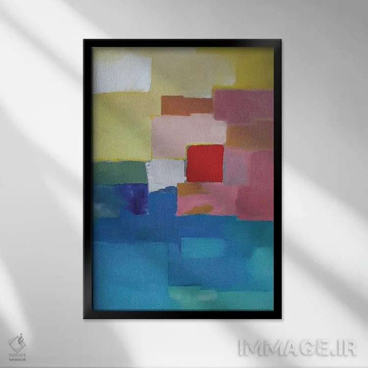 تابلو انتزاعی شکوفایی II اثر اینکادو - نمای قابدار مشکی