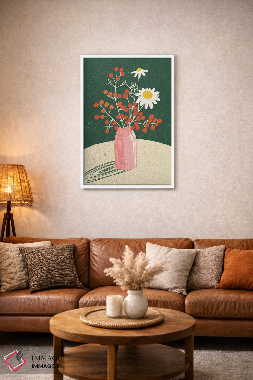 تابلو دکوراتیو گلدان گلدار اثر اینکادو - D2W