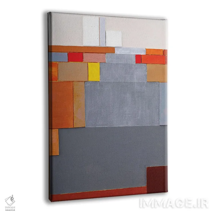 تابلو مینیمال گرافیک قرمز اثر اینکادو - نمای پرسپکتیو محصول