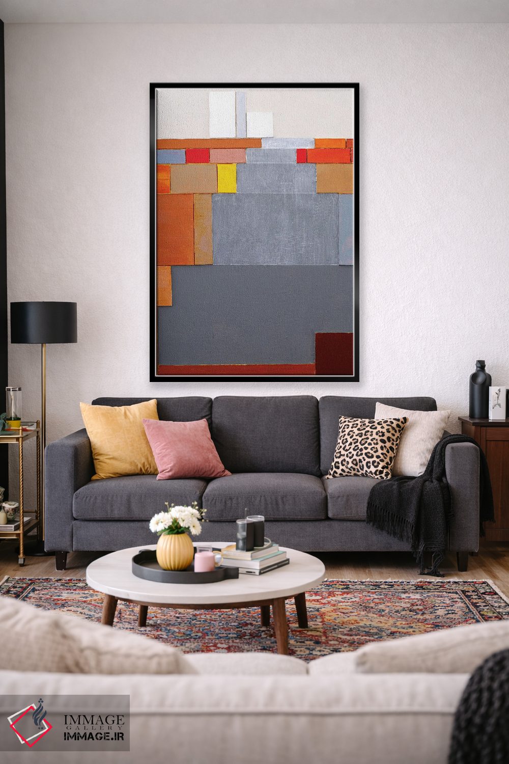 تابلو مینیمال گرافیک قرمز اثر اینکادو - D2B