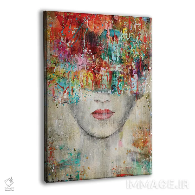 تابلو دکوراتیو حال و هوای رنگارنگ اثر استودیو پینت-اینگ - نمای پرسپکتیو محصول