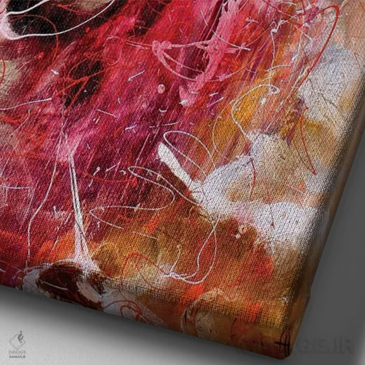 تابلو دکوراتیو روح فلامنکو اثر استودیو پینت-اینگ - نمای نزدیک بافت بوم