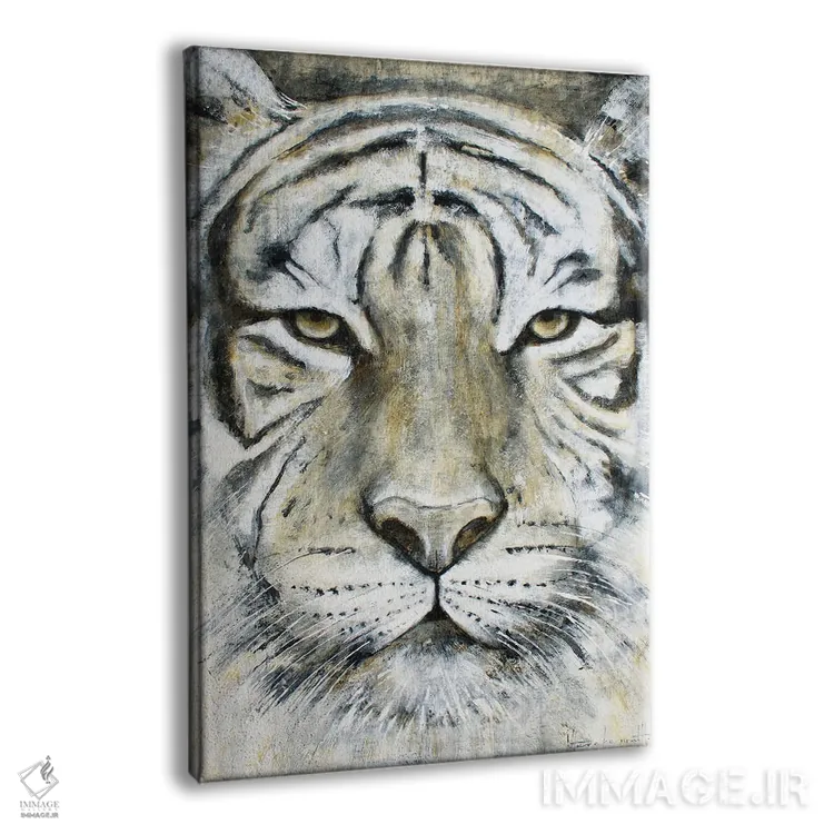 تابلو دکوراتیو تمرکز ببر اثر استودیو پینت-اینگ - نمای پرسپکتیو محصول
