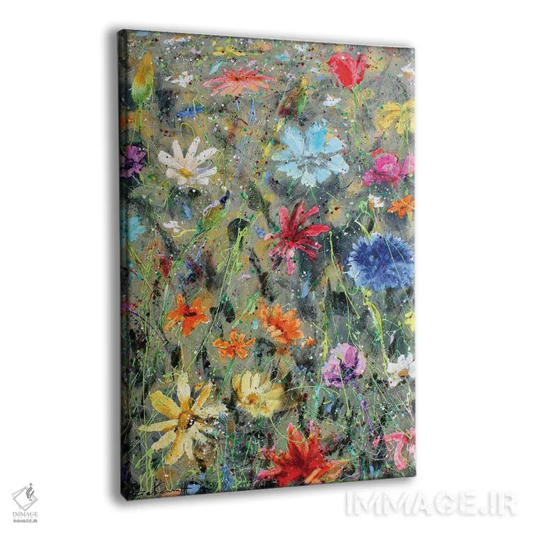 تابلو دکوراتیو گل های وحشی ۵۵ اثر استودیو پینت-اینگ - نمای پرسپکتیو محصول