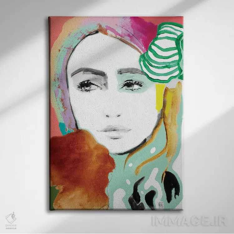 تابلو دکوراتیو ویکتوریا اثر استودیو پینت-اینگ - نمای روبهرو روی دیوار