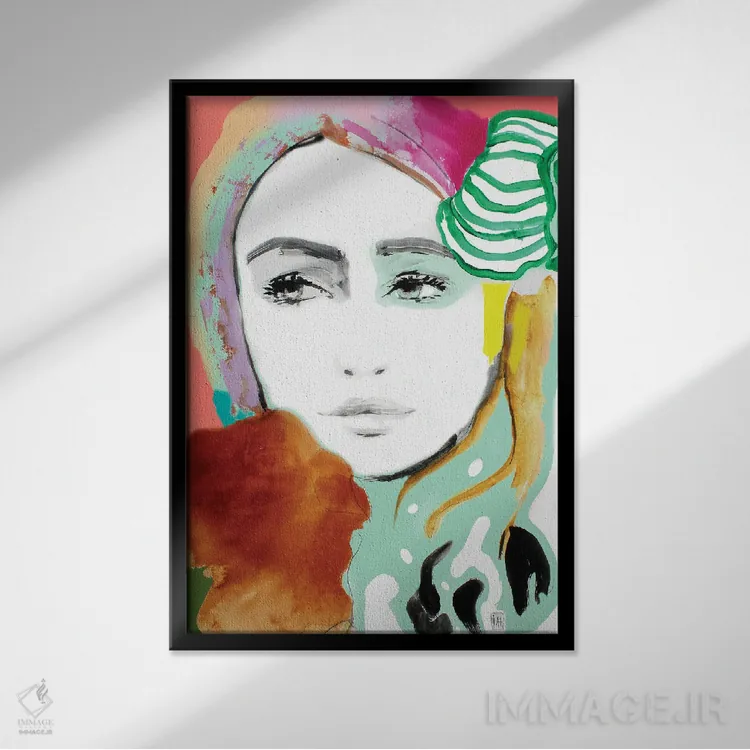 تابلو دکوراتیو ویکتوریا اثر استودیو پینت-اینگ - نمای قابدار مشکی