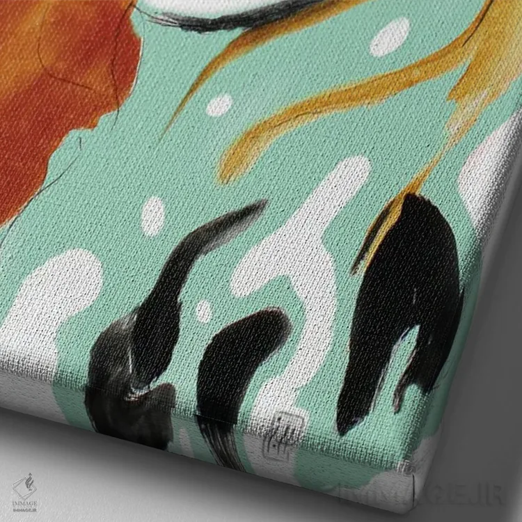 تابلو دکوراتیو ویکتوریا اثر استودیو پینت-اینگ - نمای نزدیک بافت بوم