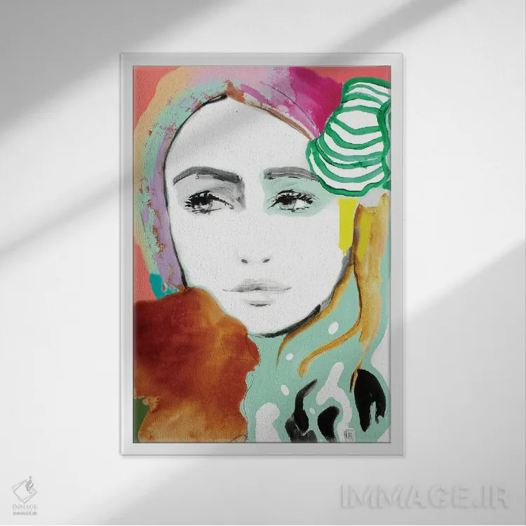 تابلو دکوراتیو ویکتوریا اثر استودیو پینت-اینگ - نمای قابدار سفید