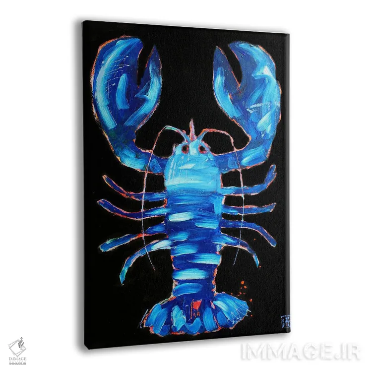 تابلو دکوراتیو خرچنگ آبی اثر استودیو پینت-اینگ - نمای پرسپکتیو محصول