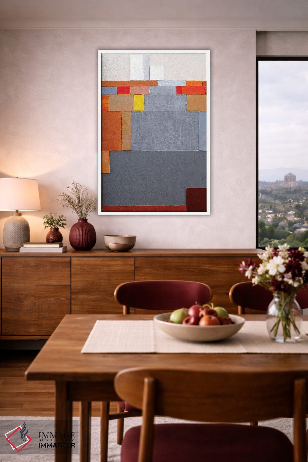 تابلو مینیمال گرافیک قرمز اثر اینکادو - D3W