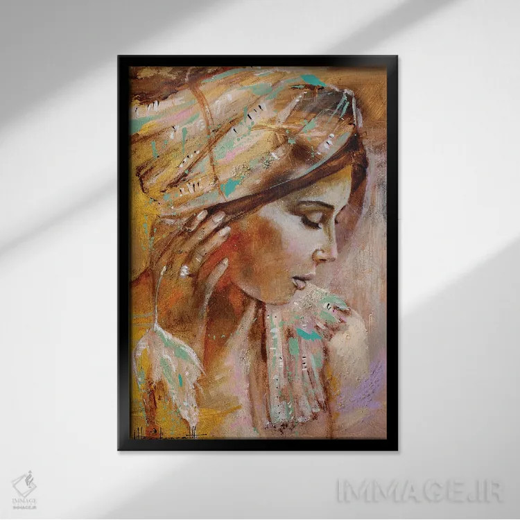 تابلو دکوراتیو حس وحال جزیره ای اثر استودیو پینت-اینگ - نمای قابدار مشکی