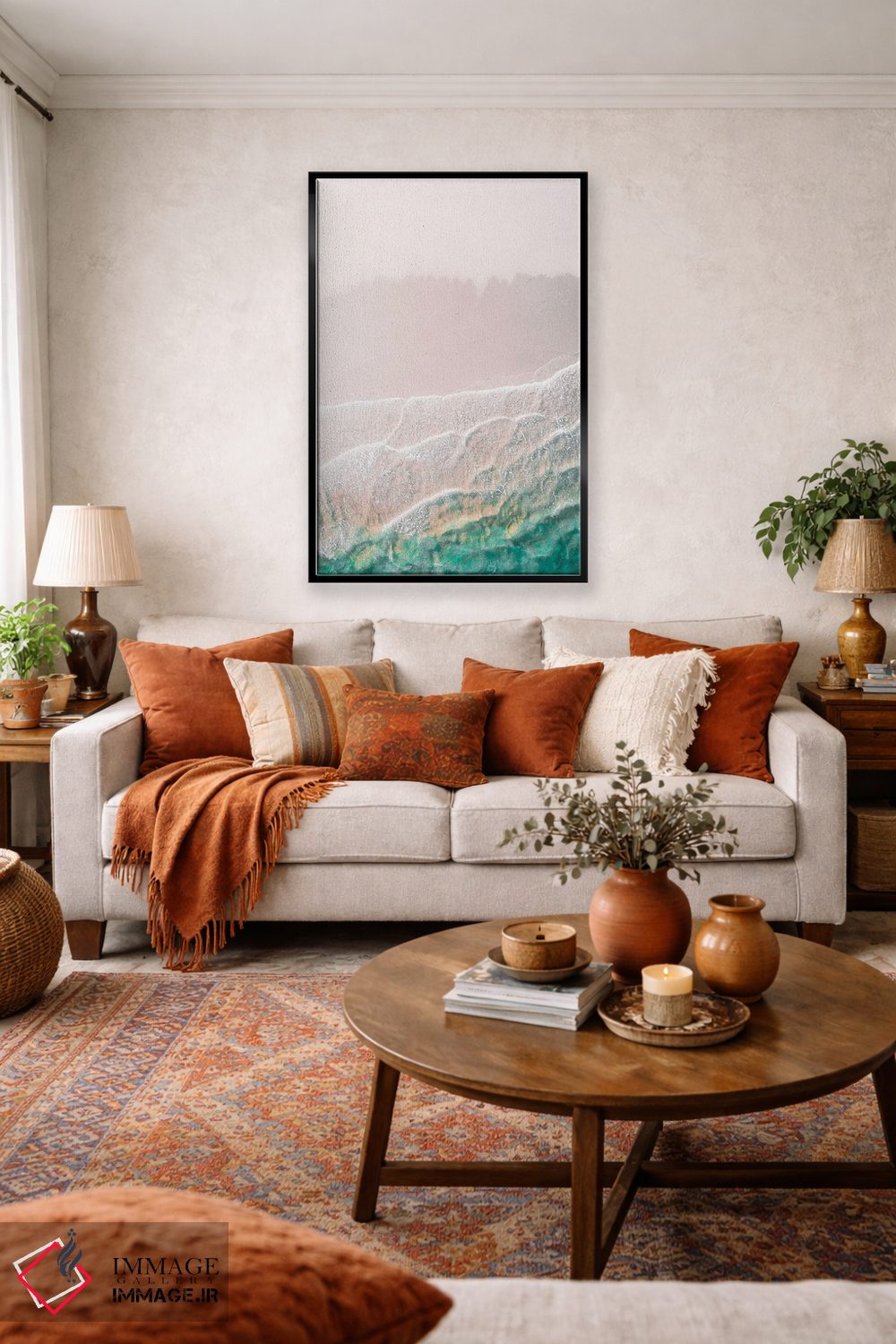 تابلو مینیمال جزئیات موج اثر اینکادو - D2B