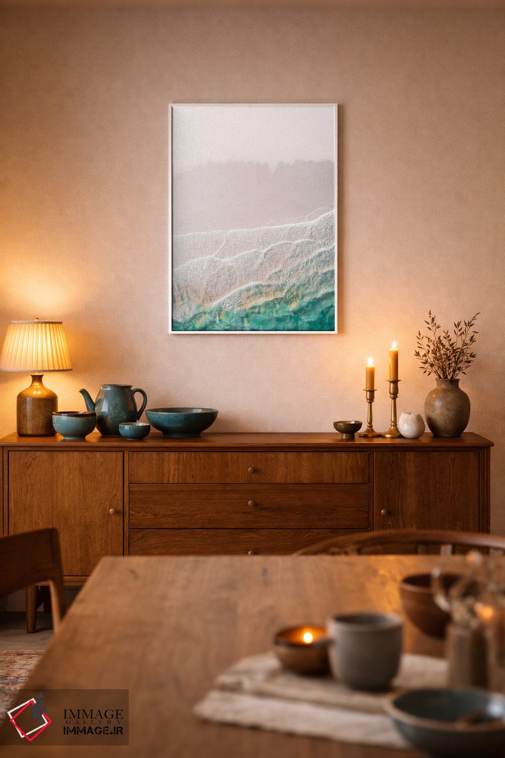 تابلو مینیمال جزئیات موج اثر اینکادو - D5W
