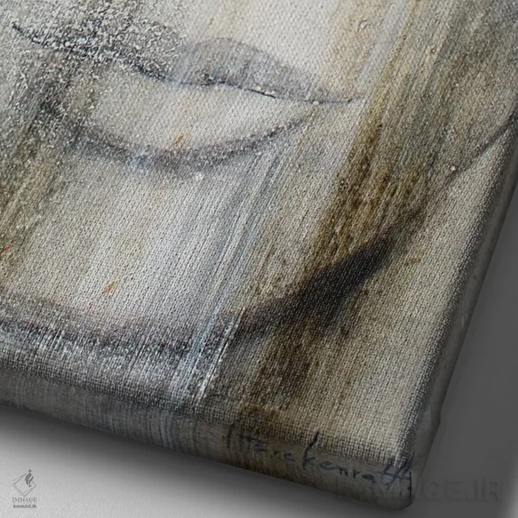 تابلو دکوراتیو مستقیما از درون من اثر استودیو پینت-اینگ - نمای نزدیک بافت بوم