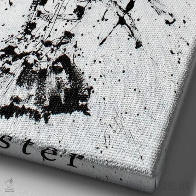 تابلو دکوراتیو خرچنگ سیاه اثر استودیو پینت-اینگ - نمای نزدیک بافت بوم