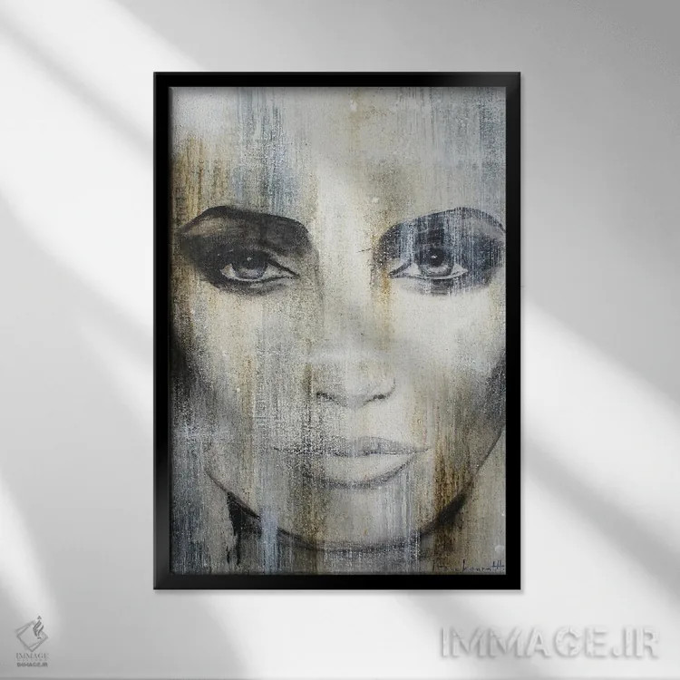 تابلو دکوراتیو مستقیما از درون من اثر استودیو پینت-اینگ - نمای قابدار مشکی