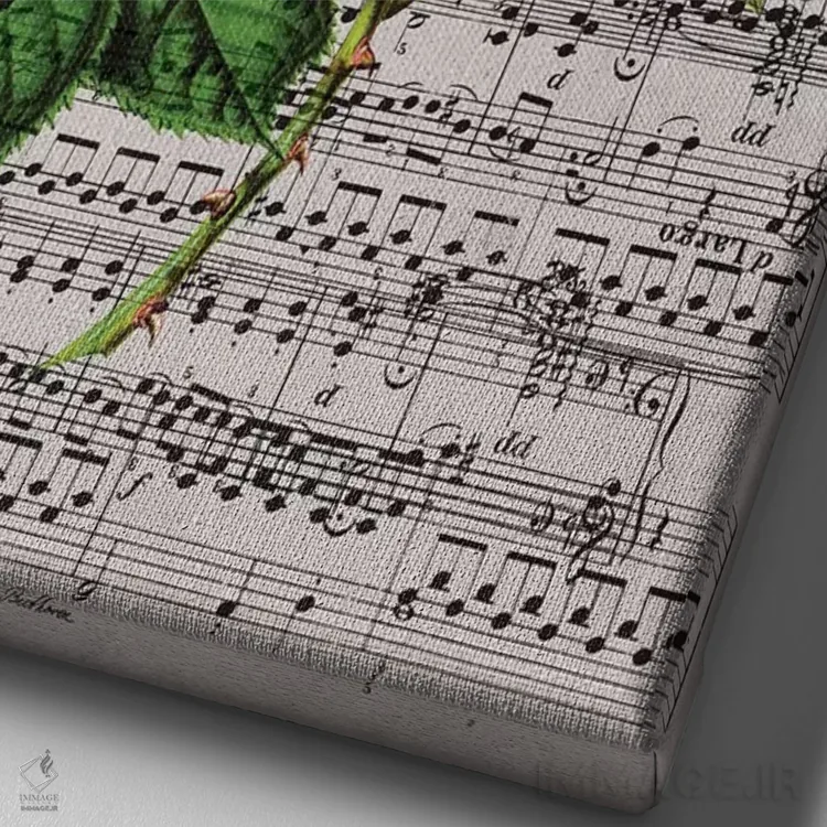 تابلو دکوراتیو سرود شادی اثر فایو بای فایو کالکتیو - نمای نزدیک بافت بوم