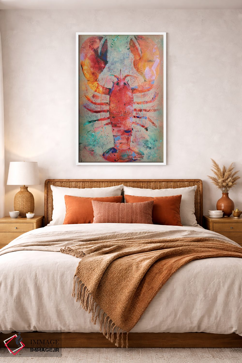 تابلو دکوراتیو خرچنگ هنری اثر استودیو پینت-اینگ - D3W