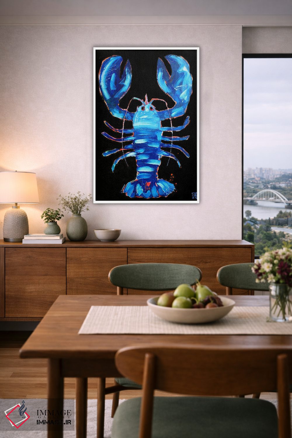 تابلو دکوراتیو خرچنگ آبی اثر استودیو پینت-اینگ - D6W