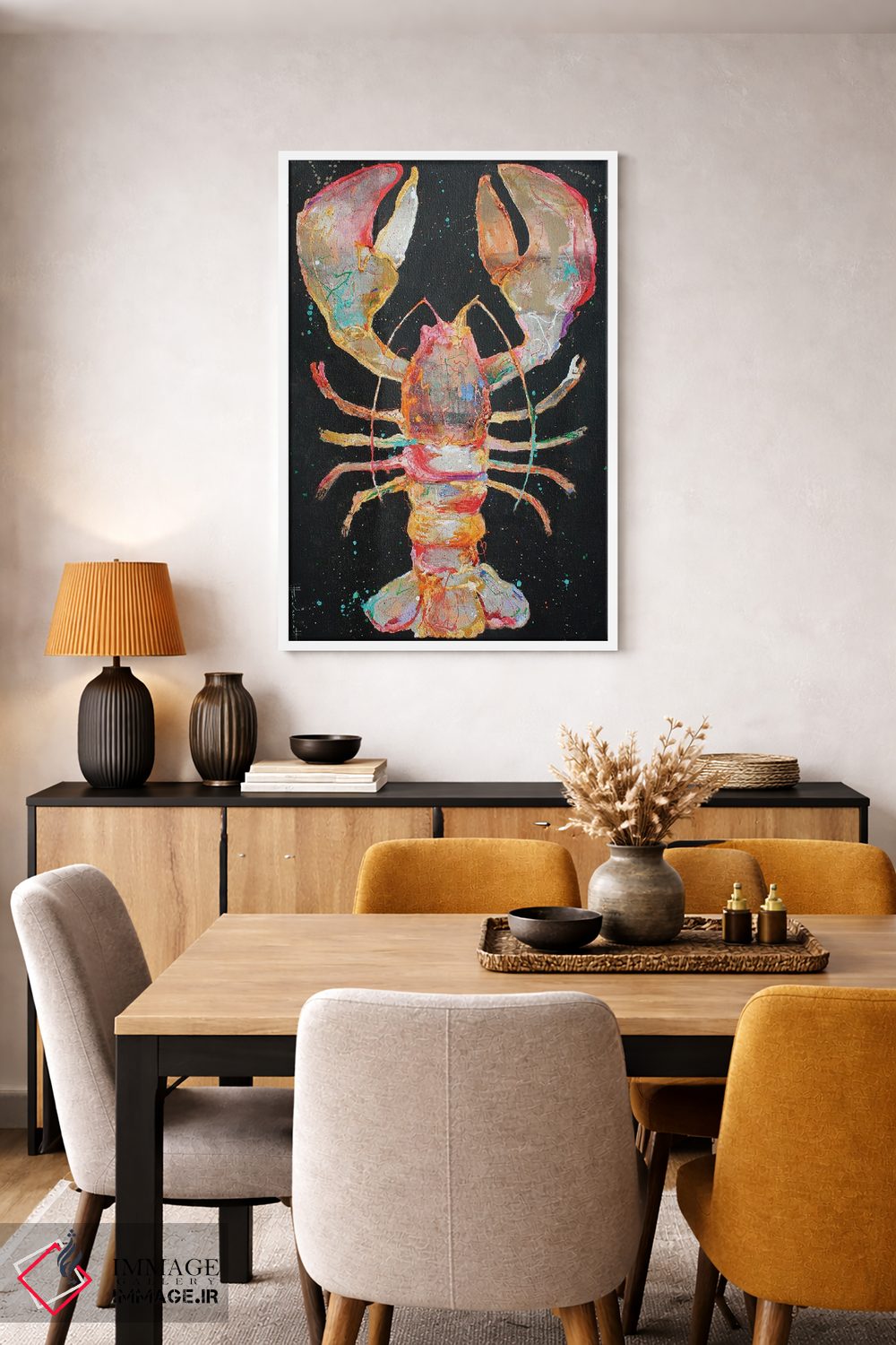 تابلو دکوراتیو خرچنگ هنری II اثر استودیو پینت-اینگ - D3W