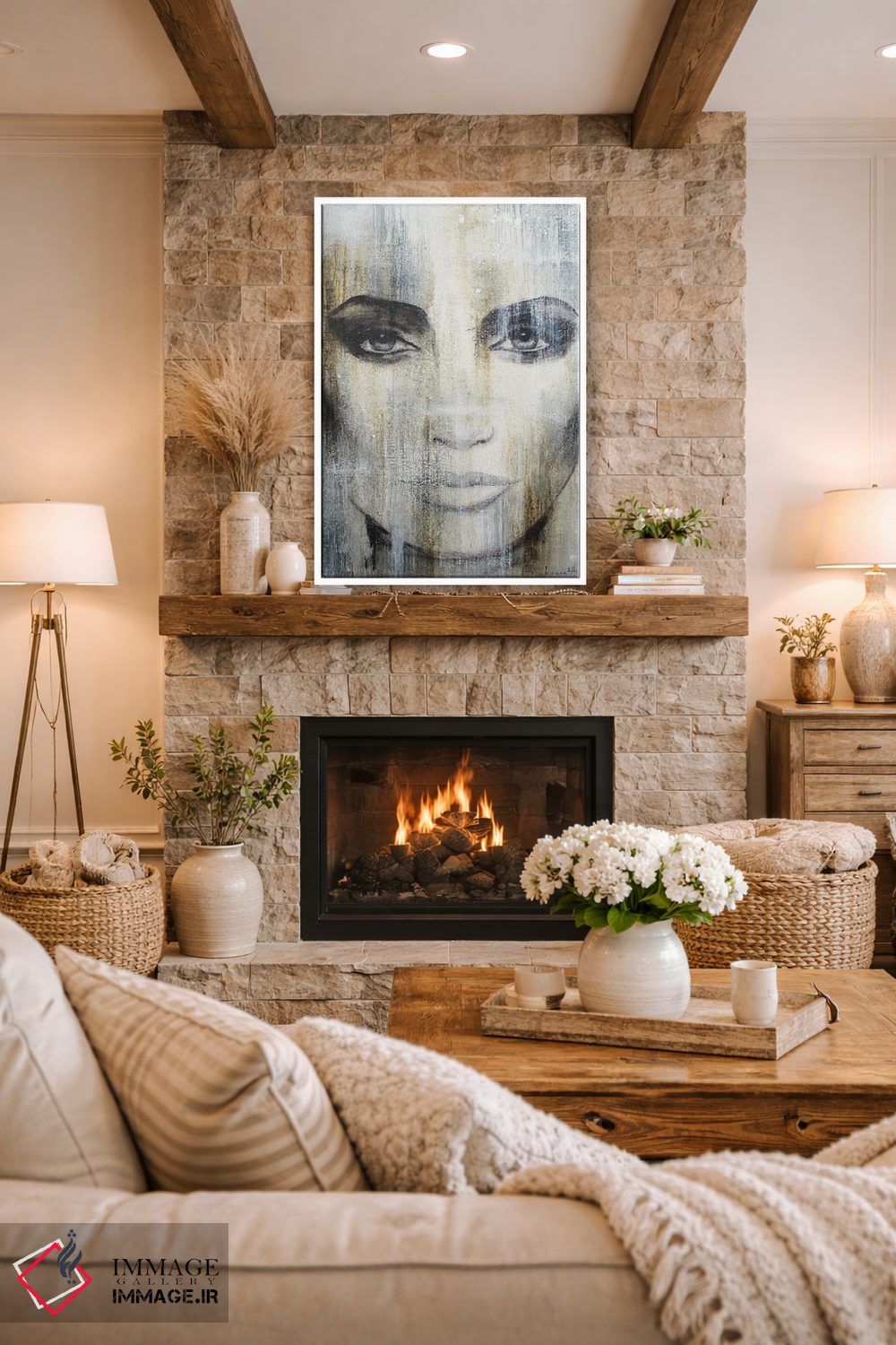 تابلو دکوراتیو مستقیما از درون من اثر استودیو پینت-اینگ - D1W