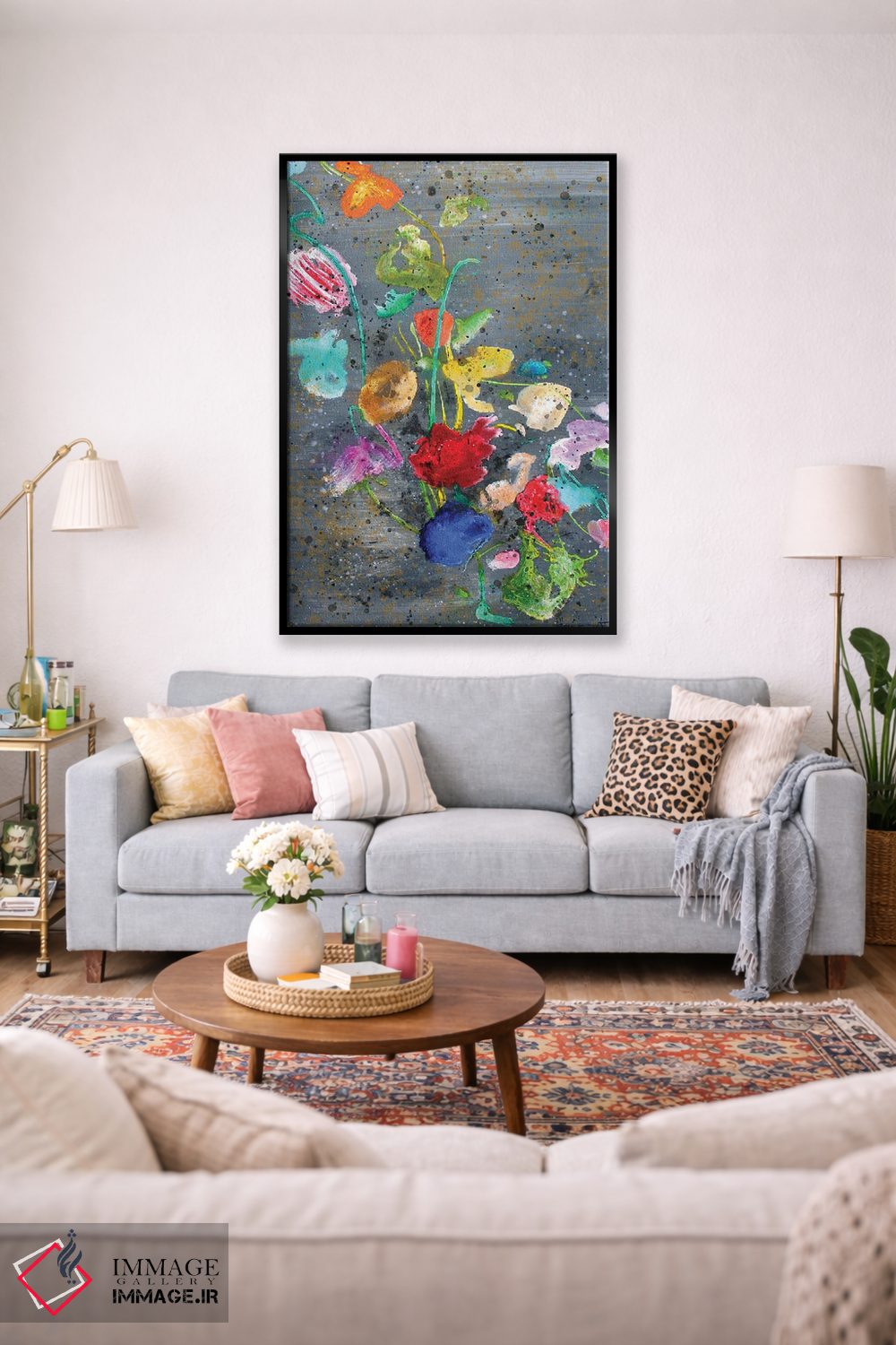 تابلو انتزاعی جشن گل ها اثر استودیو پینت-اینگ - D2B